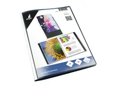 Showalbum Kangaro A5, PP 0.5mm, 20 tassen, zwart met insteektas op voo