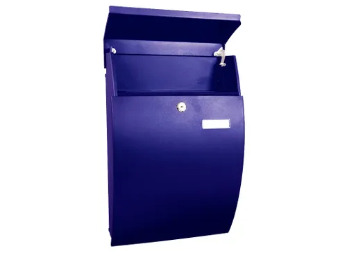 Wandbrievenbus Geronan Blauw Staal