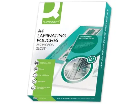 Lamineerhoes A4 Glanzend 216x303mm 2x250 Micron Doos 100 stuks