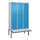 locker met bank,HxBxD 2120x1200x815mm,3vak,vak B 400mm,draaigrendel