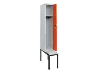 locker met bank,HxBxD 1950x300x815mm,1vak,vak B 300mm,draaigrendel - 2