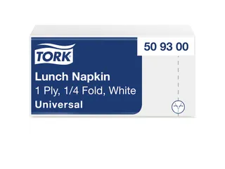 Lunchservet Tork 1-laags 33x33 500st wit 509300 - 1