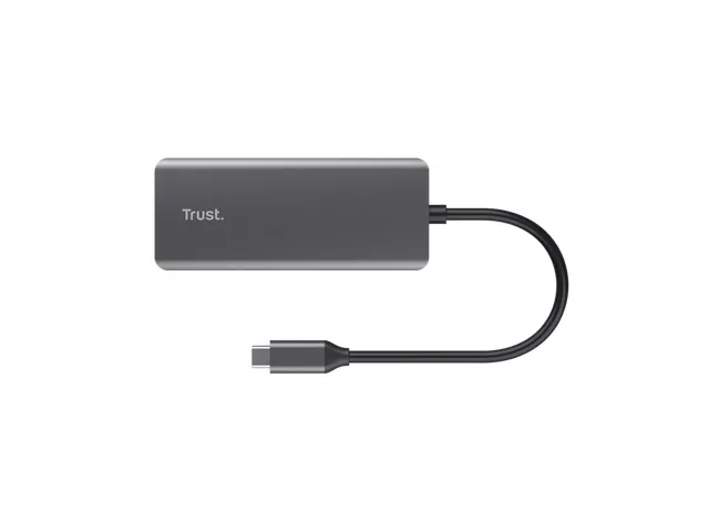 Adapter Trust Dalyx 6-in-1 USB-C multipoort grijs