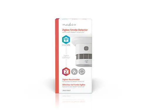 Rookmelder Nedis Zigbee 3.0 Wifi 10 jaar wit