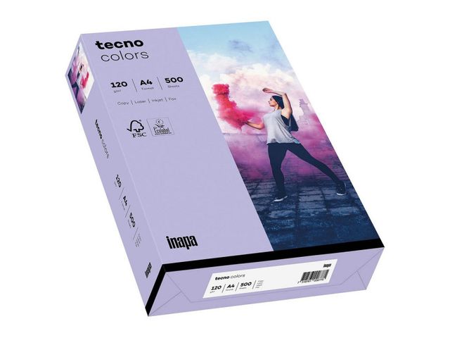 Inapa Tecno Papier coloré A4 120g violet 250 feuilles