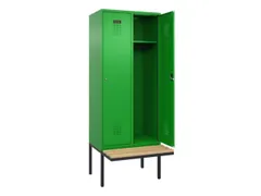 locker met bank,HxBxD 2120x800x815mm,2vak,vak B 400mm,cilinderslot