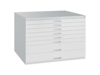 Tekeningenkast 760x1100x765mm 6+2 Laden Din A1 Ral 7035 - 1