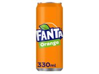 Fanta Zero Orange boisson rafraîchissante, sleek canette de 33 cl, paquet  de 24 pièces sur