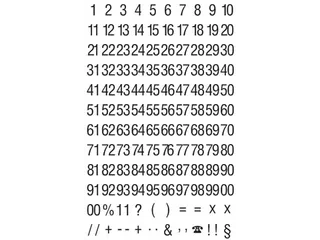 Avery Zweckform Etiketten cijfers letters 1-100 2 blad zwart op wit - 2