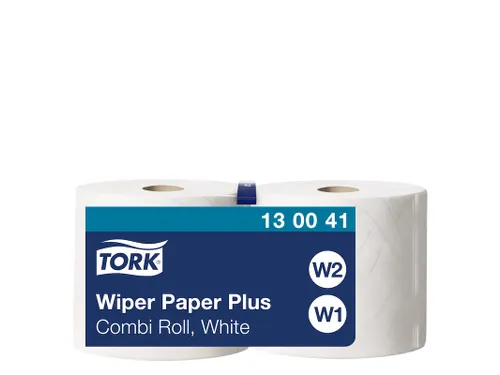 Poetsrol Tork W1 130041 2-laags 23,5cmx255m 2 rollen wit