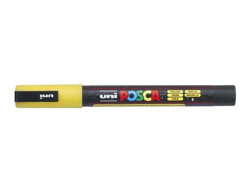 Verfstift Posca PC3M Fijne punt 0,9-1,3mm glitter geel
