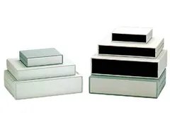 Brandvertragende Behuizing - Lichtgrijs Met Zwarte Eindpanelen 140 x 1