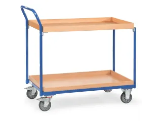 Lichte Tafelwagens 3762 300kg 2 Etages 1000x600mm Houten Plaat - 1