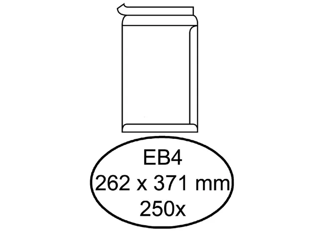 Envelop Akte Eb4 262x371mm 120gr Wit Zelfklevend Voordeelbundel