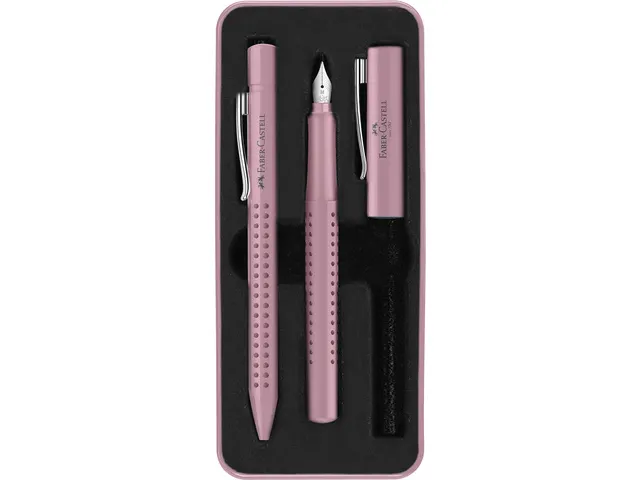 Balpen en Vulpen Faber-Castell Grip 2010 Harmony "rose shadows" in gif