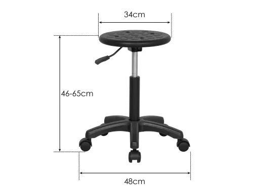 Tarente Werkstoel Tabouret Zwart