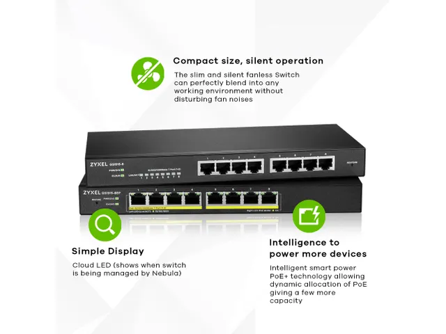 GS1915-8, 8-port GbE Smart Managed Switch