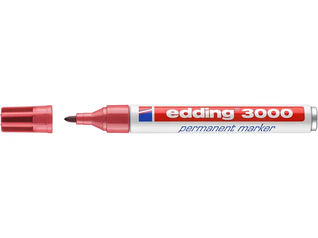 Marqueur edding 3000 permanent ogive 1,5-3mm rouge carmin