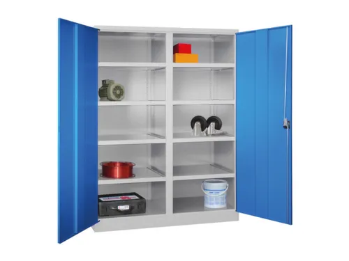 zwaarlastkast met openslaande deuren,RAL7035,front RAL5012