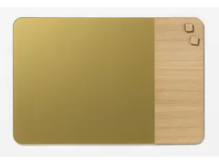 Glasmagneetbord Naga 40x60cm goud/eiken afgeronde hoeken - 3