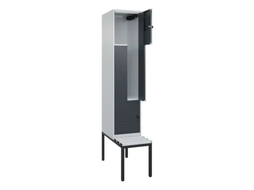 Z-garderobekast,HxBxD 2120x400x815mm,2vak,vak B 400mm,draaigrendel