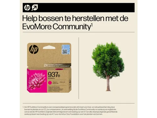 Inktcartridge HP 4S6W7NE 937E Evomore rood
