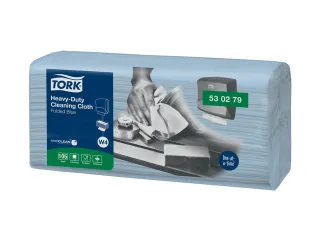 Reinigingsdoek Tork Heavy-Duty W4 gevouwen 105 vel blauw 530279 - 4