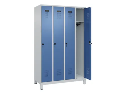 locker,HxBxD 1950x1200x500mm,4vak,vak B 300mm,draaigrendel,voeten