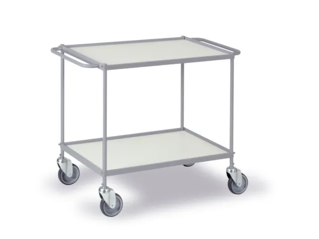 Chariot polyvalent avec barre de poussée 150kg 2 plateaux 785x500mm