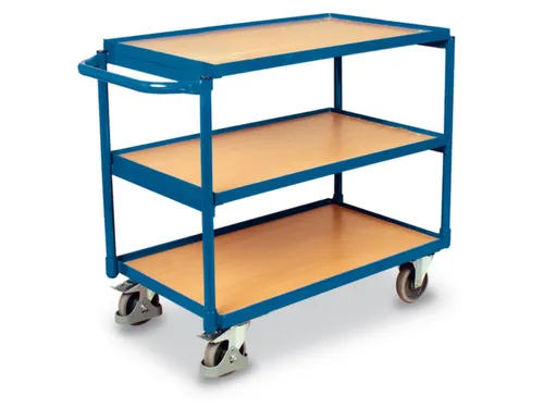 Tafelwagen 250kg 850x500mm 3 Etages Houten Plaat Horizontale Beugel