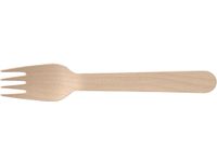 Vork uit hout, 16,5 cm, pak van 250 stuks