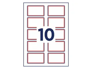 Naambadge etiket Avery L4786 80x50mm rood kader Laserprinter 200 stuks - 9