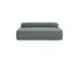 Poefmodule Rocada Volga-F 184x62x92cm rechthoekig grijs