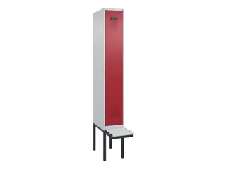 locker met bank,voor scheiding van kleding,HxBxD 2120x300x815mm,1vak - 2