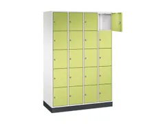 lockerkast,HxBxD 1950x1220x500mm,4x5vakken,cil.-slot,sokkel