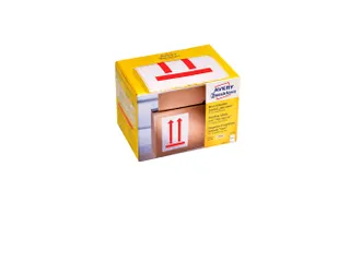 Waarschuwings etiket Avery 'This way up' op rol in dispenser 74x100mm - 2