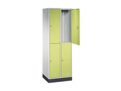 Dubbeldekse garderobekast,RAL 7035/RDS1108060,HxBxD 1950x620x500mm