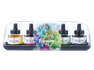 Talens Ecoline Vloeibare waterverf set Primair 5 x 30 ml - 4