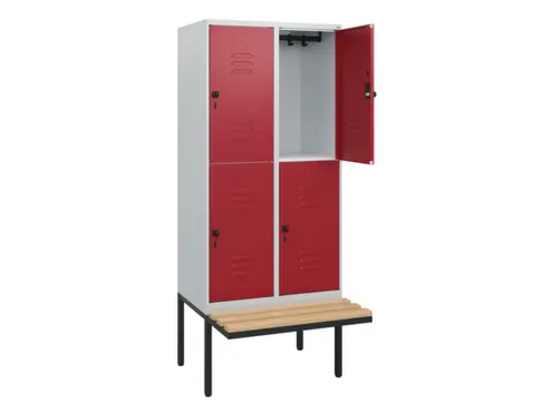 Dubbeldekse dekenkist,HxBxD 1950x800x815mm,2x2vak.,vak B 400mm