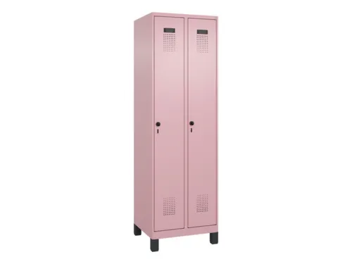 locker,HxBxD 1950x600x500mm,2vak,vak B 300mm,draaigrendel,voeten