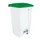 Contitop,afvalbak met pedaal 90L wit/groen