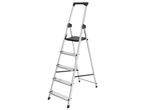 Huishoudtrap aluminium SL500 Zilver 5 Treden