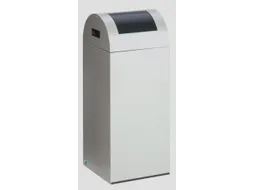 Afvalverzamelaar Zelfblussend 60 Liter 800X320X320Mm Klemring Grijs
