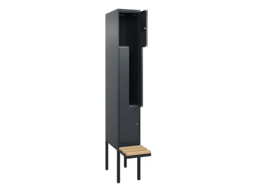 Z-garderobekast,HxBxD 2120x300x815mm,2vak,vak B 300mm,cil.-slot