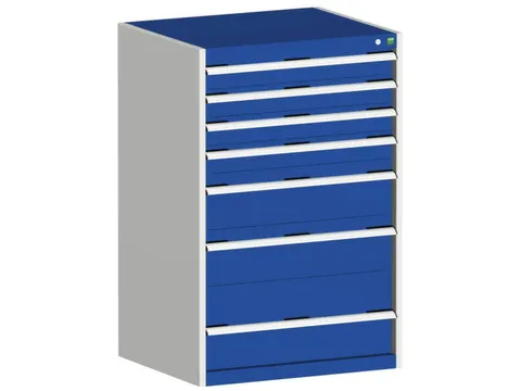 ladekast 1200x800x650mm 7laden zware lasten RAL7035 front RAL5010