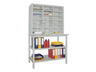 Postsorteerkast Zonder Deuren 1950x1000x400mm Ral7035 Front Ral6011 - 2