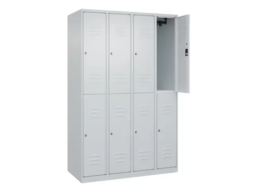 dubbeldekse locker,HxBxD 1850x1200x500mm,4x2vak.,vak B 300mm,cil.-slot