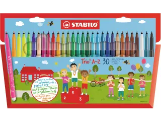 Viltstift Stabilo Trio A-Z Assorti 30Stuks - 1