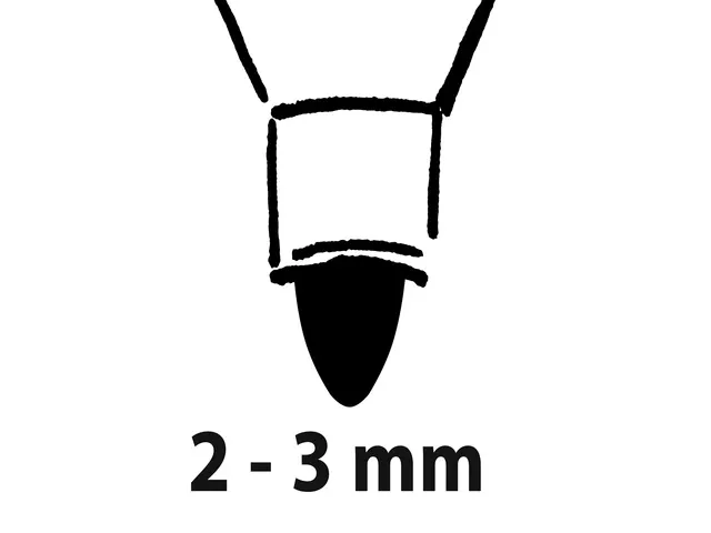 Glasbordmarker Sigel set 2 stuks wit ronde punt 2-3 mm