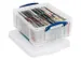 Boîte De Rangement 18 Litres Transparent Lot Avantageux